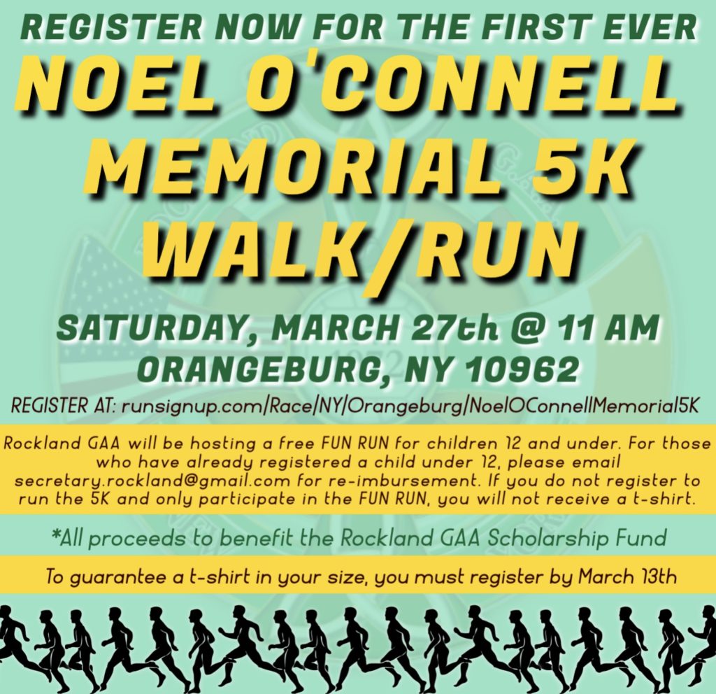 Register Now for the 2021 Noel O'Connell Memorial 5K Walk/Run